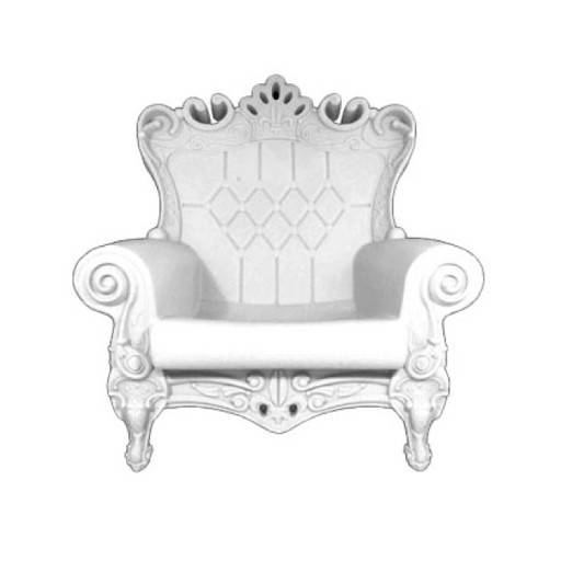 Armchair Queen white 102x109 cm.