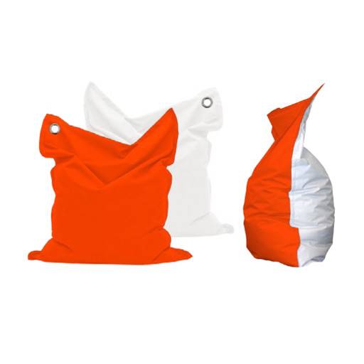 Bean Bag naranja/blanco 135x165 cm.