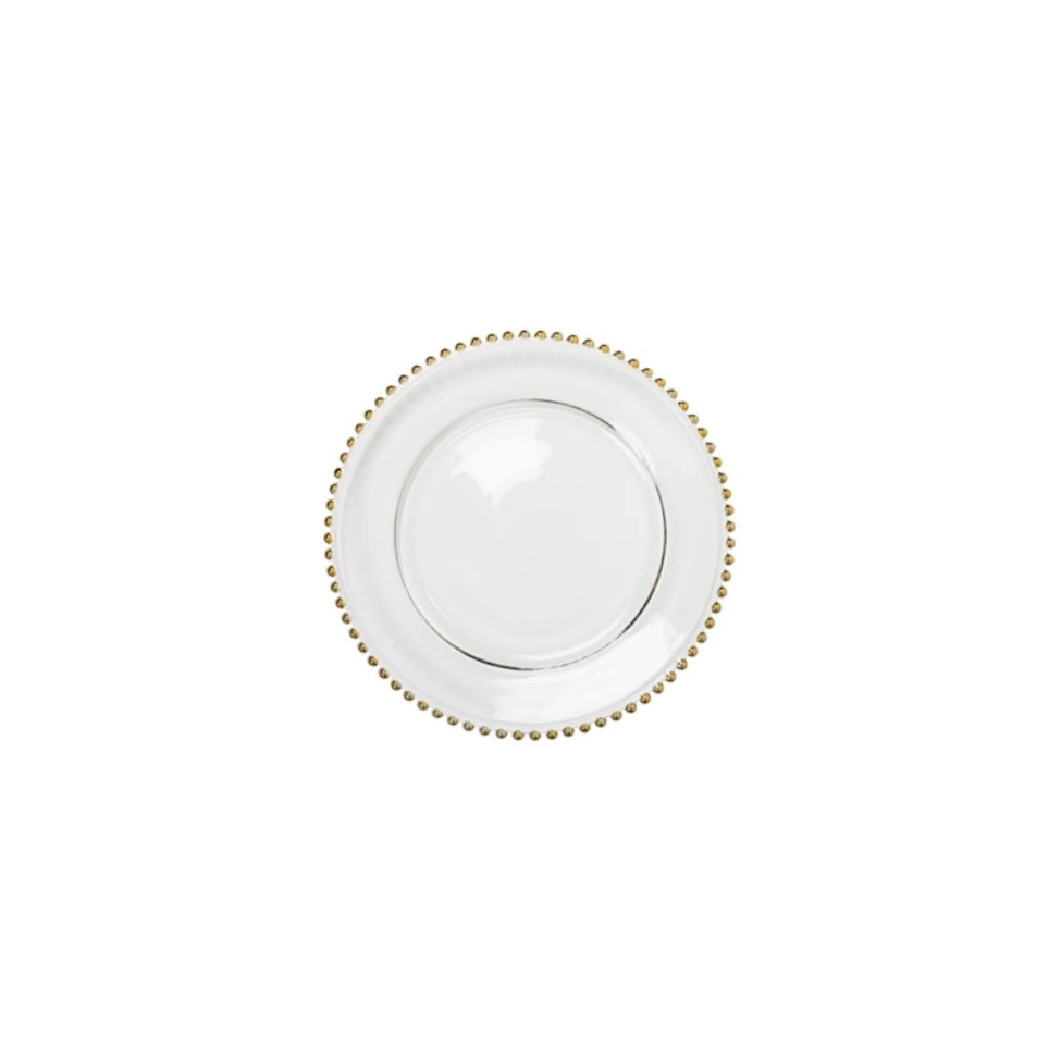 Gold pearls bread plate 15 cm.