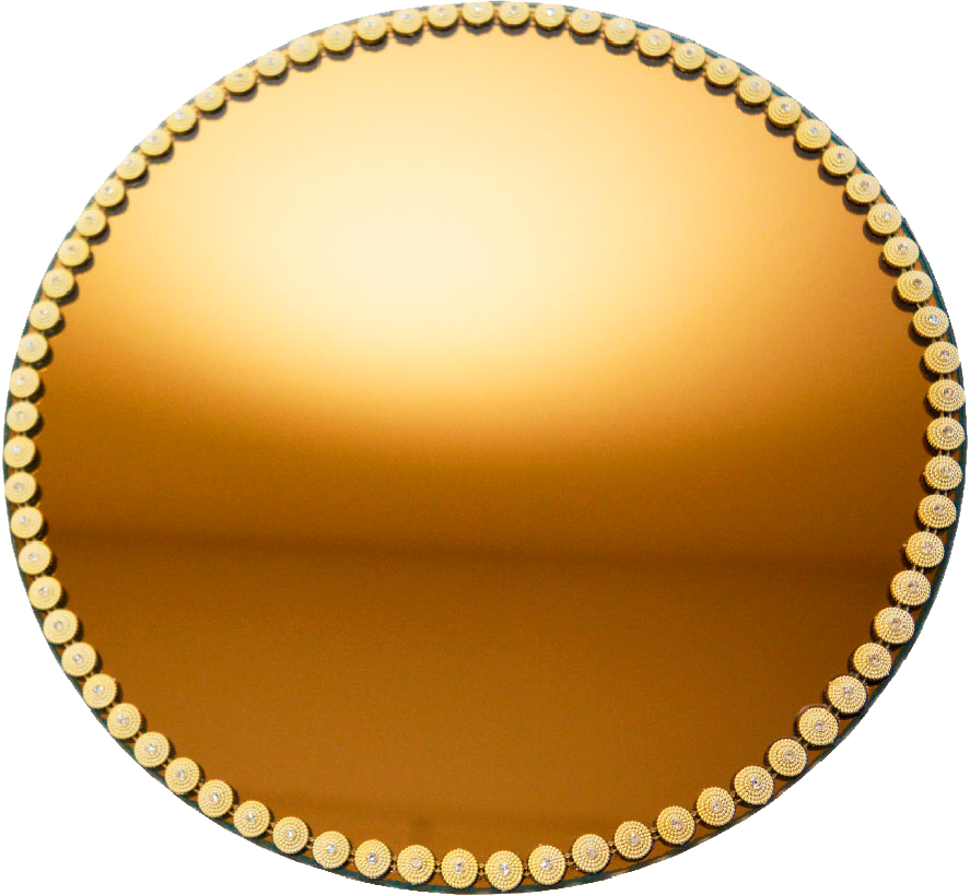 goldener Spiegel 33 cm.