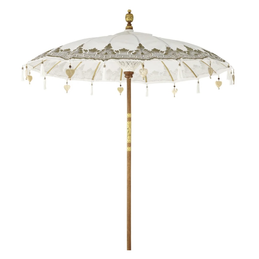 Goldregenschirm aus Bali 200 cm.
