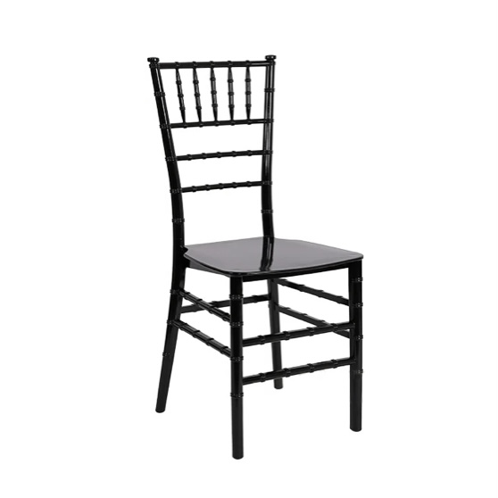 schwarzer Chiavari-Stuhl