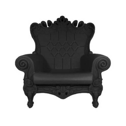 Sessel Königin schwarz 102x109 cm.