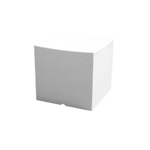 Taburete Cubo blanco 50x50 cm.