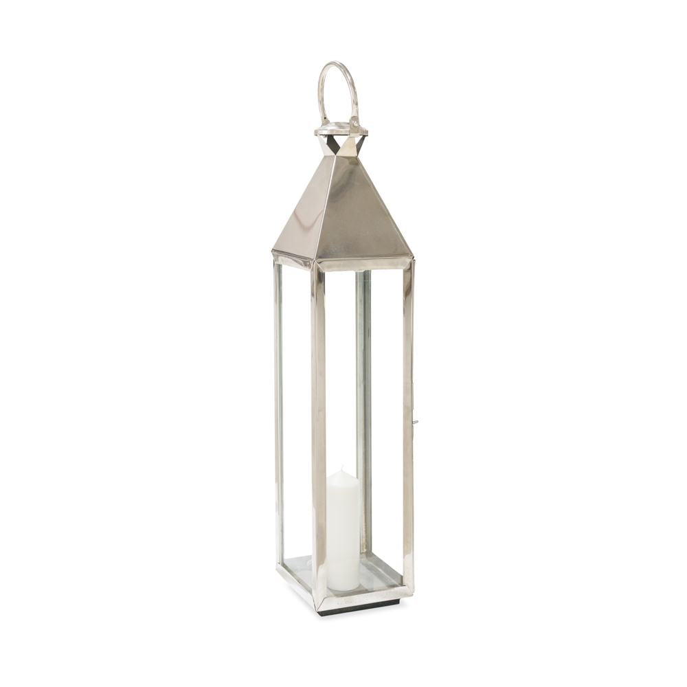 Windlight Lantern Silver XL * candle incl. 22x22 cm.